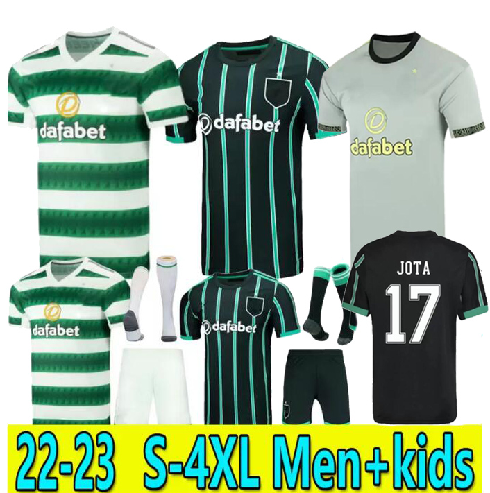 

4XL 22/23 Celtic Soccer Jersey JOTA Home away KYOGO EDOUARD 2022 2023 ELYOUNOUSSI TURNBULL AJETI ABADA MCGREGOR GRIFFITHS FORREST Kids kit uniforms Football Shirt, 22/23 third