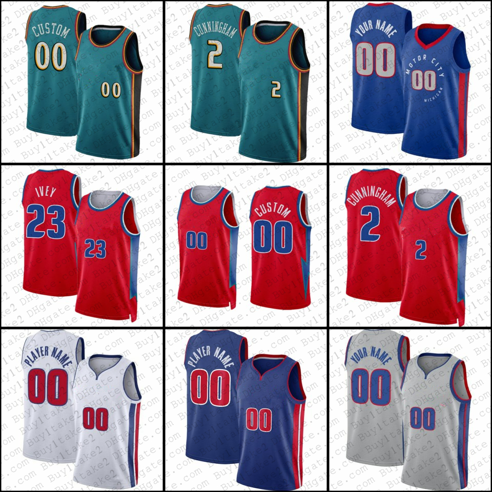 

Basketball Jerseys 2 Cade Cunningham 23 Jaden Ivey Custom Basketball Jerseys Duren Saddiq Bey Marvin Bagley III Detroits Piston Jersey Isaiah Stewart 2022 2023, Mens
