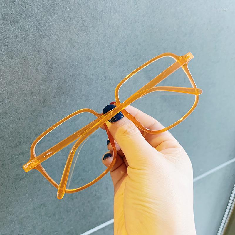 

Sunglasses Frames Transparent Orange Glasses Anti Blue Light Oversized Computer Women Blocking Gaming Big Size Men Eyeglasses