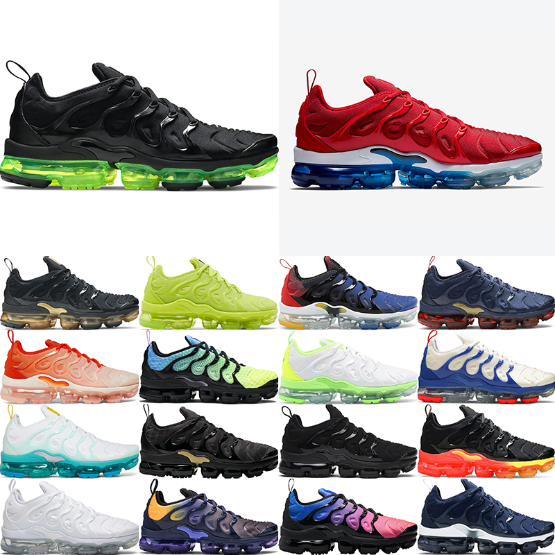 2022 TN Plus Chaussures de course pour hommes et femmes Triple Ball noir noir blanc rouge de haute qualité semelle élevée avec coussins à air éla