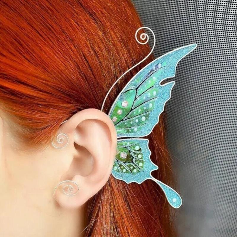 

Backs Earrings Elf Ear Cuffs For Women Sleeve Pendant Without Perforation Flying Dragon Butterfly Fish Clips Fashion Jewlery