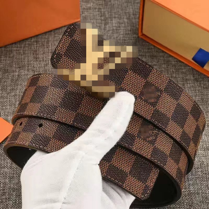 

With Box Belts Luxury Brand Metal Buckle Designer Fashion Classic Metal Leather Men Women Belt Width 3.8CM LVS Louiseity Vuttons Viutonity GGs, High quality belt+gift box