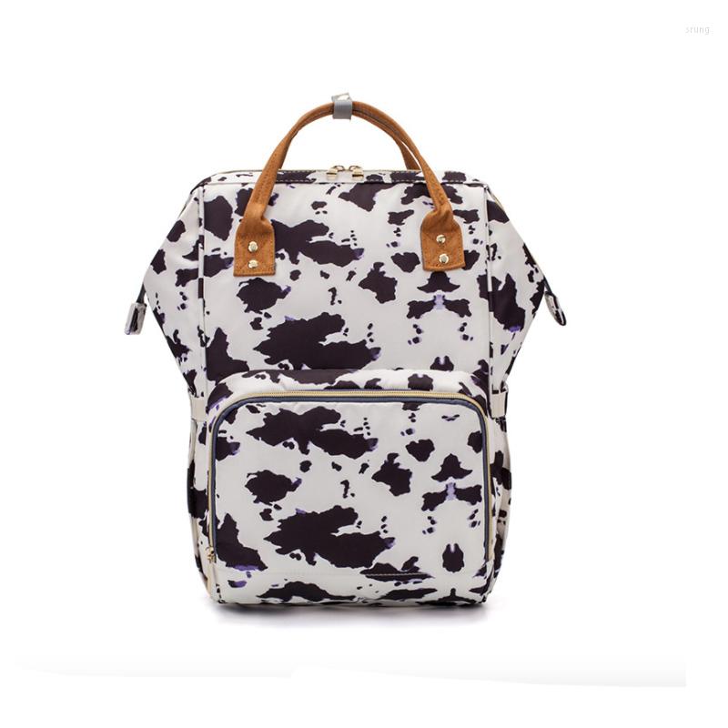 

Backpack Cow Print Diaper Bag Front Zipper Pockets Sunflower Travel Serape Leopard Mummy Nappy Shoulder