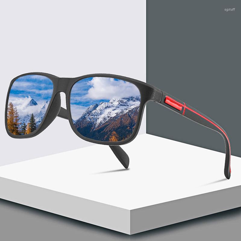 

Sunglasses Fashion Polarized Men Brand Designer Square Frame Male Sun Glasses Fishing Driving UV400