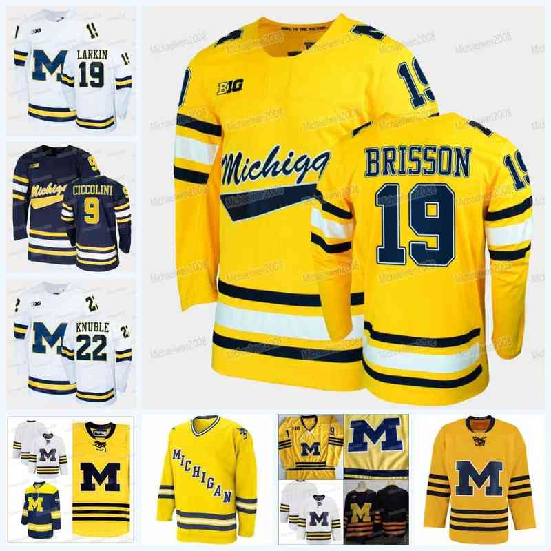 

New T Shirts Michigan Wolverines Hockey Jersey Quinn Hughes Dylan Larkin Cam York Strauss Mann Thomas Bordeleau Matty Beniers Owen Power Jac, 11