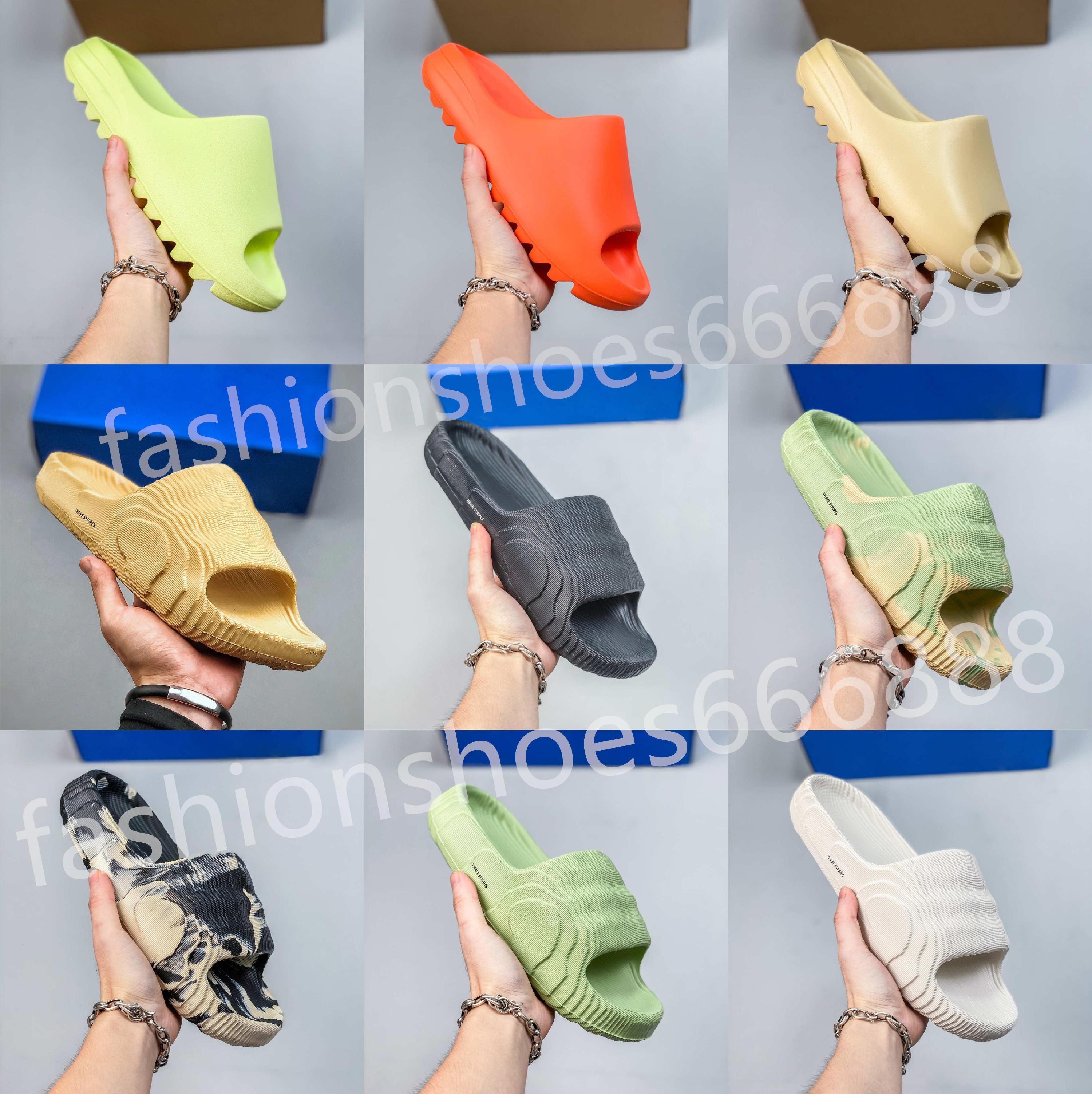 

Mens Slide adilette 22 shoes Women Slipper Flip Flop Desert Sand Sandals Summer Beach Slides Platform Slippers, Orange