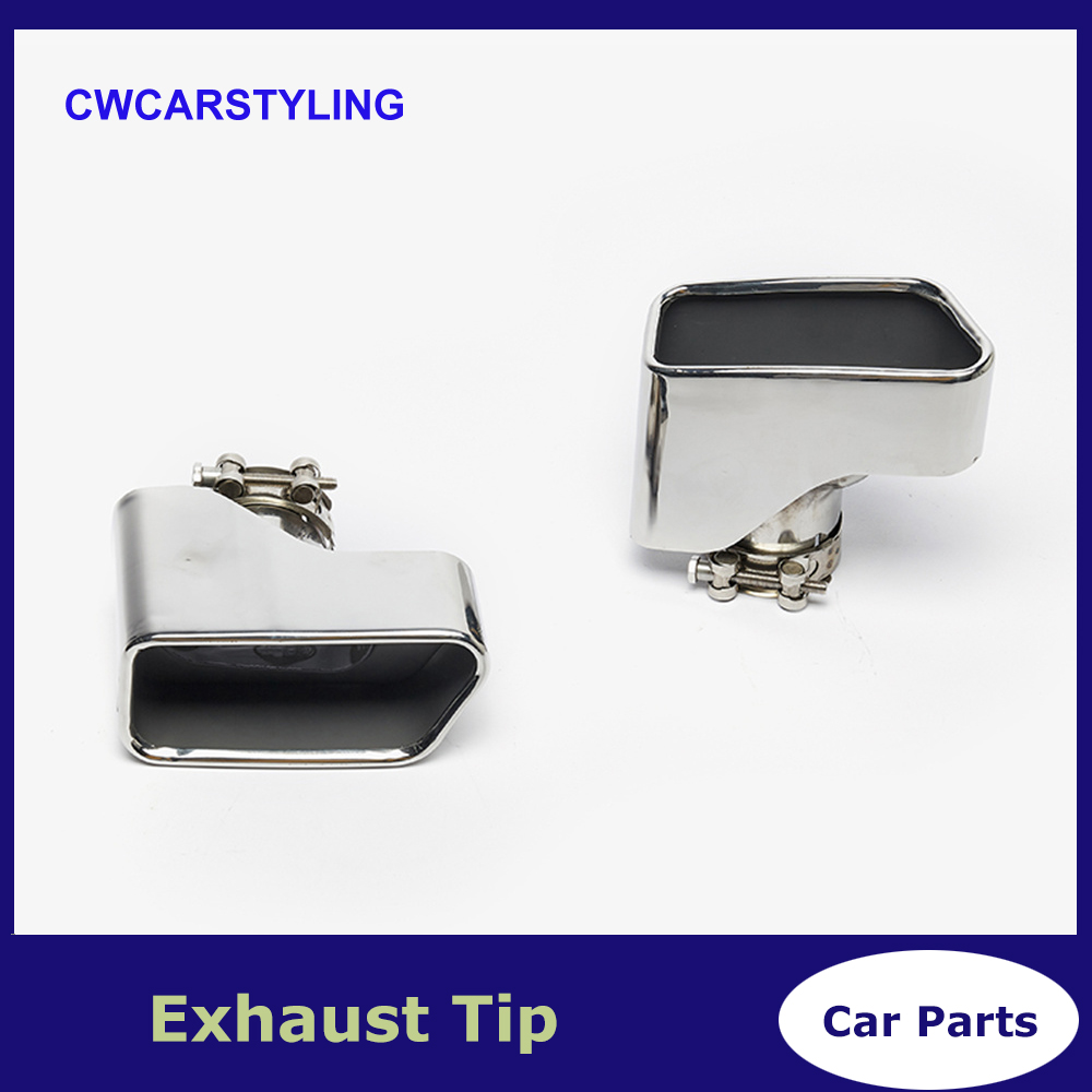 2 pièces voiture arrière buse d'échappement silencieux embout systèmes 304 tuyau d'échappement en acier inoxydable pour BMW série 5 F10 535i F18