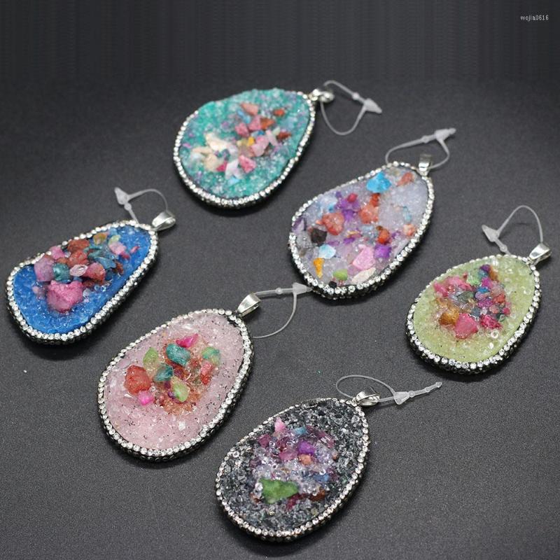 

Charms 1pcs Irregular Shape Resin Crushed Stone Pendant Charm For Women Jewelry Making DIY Necklace Bracelet Earrings Accessories