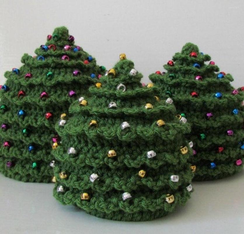 

Ball Caps Women's Fashion Winter Christmas Crochet Knit Stars Hat Hairball Cap, Army green
