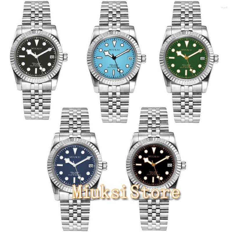 

Wristwatches Miuksi Men Luxury Watch 36mm/40mm Mechanical NH35 Automatic Fashion Couples 10Bar, Gray