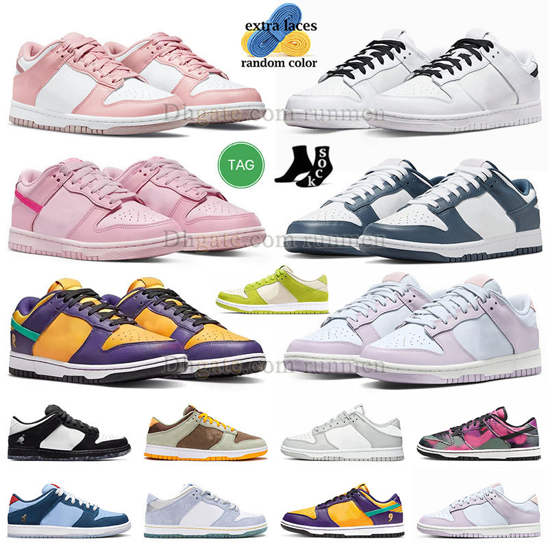 

White Pandas Low Desgner Shoes Mens Womens Big Size 9.5 13 13.5 Triple Pink Valerian Blue Sneakers Valentines Day Gift Couple Casual Shoe Trainer, C54 36-45 white black