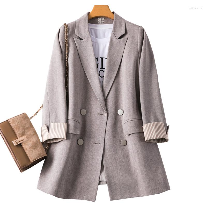 

Women' Suits High Quality Fashion Star Style Designer Blazer Women' Gold Buttons Double Breasted Size -XXL Women, Black