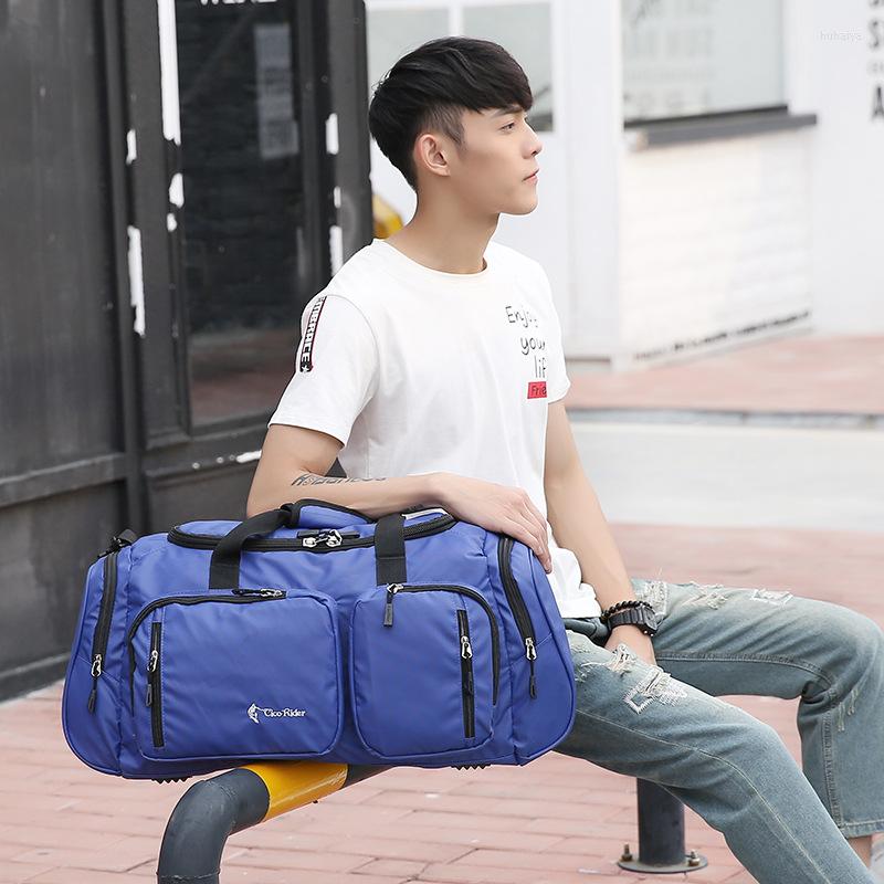 

Duffel Bags 2022 Travel Bag Portable Large-Capacity Luggage Men's Waterproof Outdoor Sports Gym Customization, Sky blue