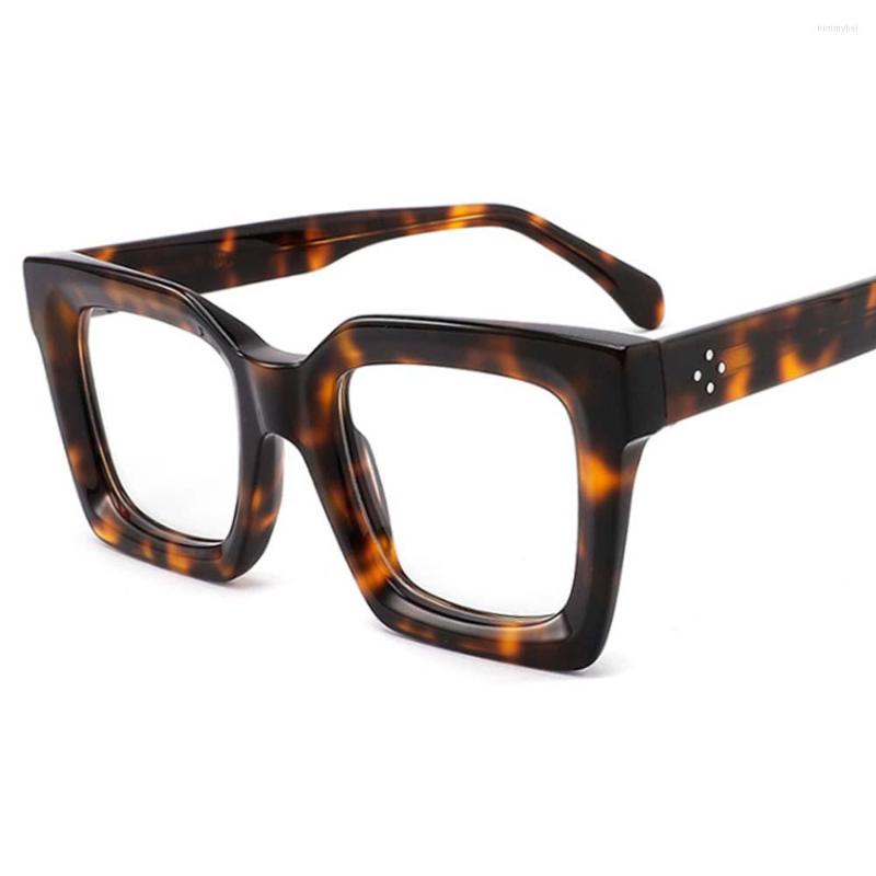 

Sunglasses Frames 80377 Unisex Large Frame Square Acetate Glasses Oversized Men Women Optical Fashion Computer EyeGlasses