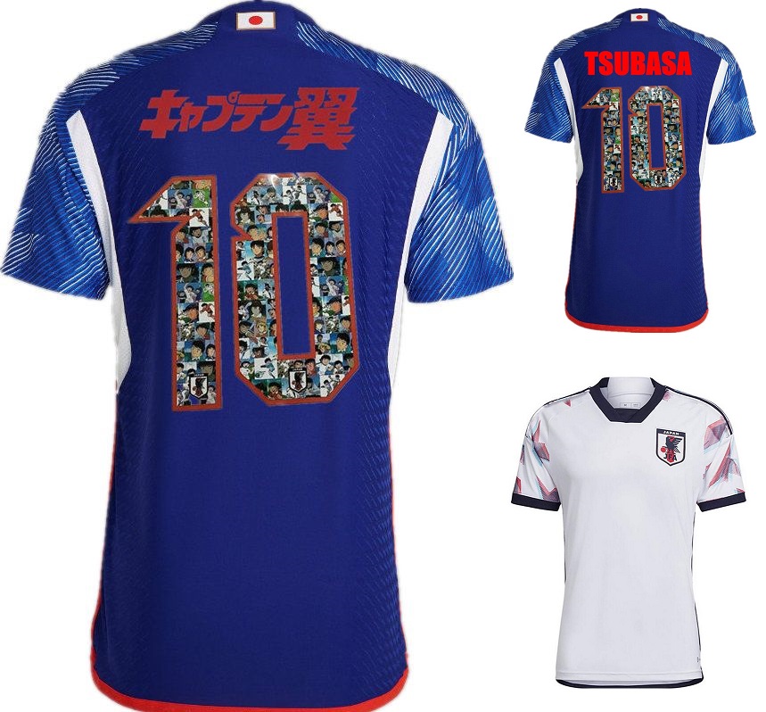 

2022 Japan Soccer Jerseys Atom Captain Tsubasa Home Away Thai Quality Tsubasa 10 Nakajima Kagawa 22 YOSHIDA 9 Okazaki KINGCAPS 17 Hasebe