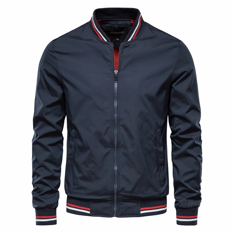 Mens Jackets Arrived Solid Color Bomber Jacket Men Casual Slim Fit Baseball Mens Jackets Autumn Fashion High Quality Jackets Men 220902