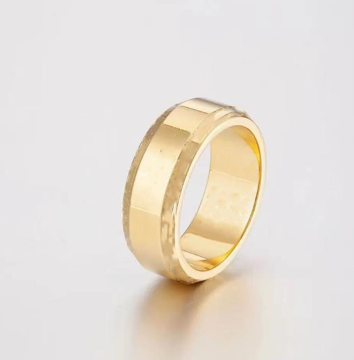 

Couple Rings new fashion beveled letter style is versatile trend titanium steel does not fade the European and American hip hop ring net red with the same-1