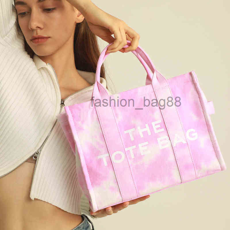 

Messenger bag new Women's Dyed Watercolor Women's Handbags Canvas Europe and America Shoulder Shopping Bags Trend Tote Bags X 2022, 88