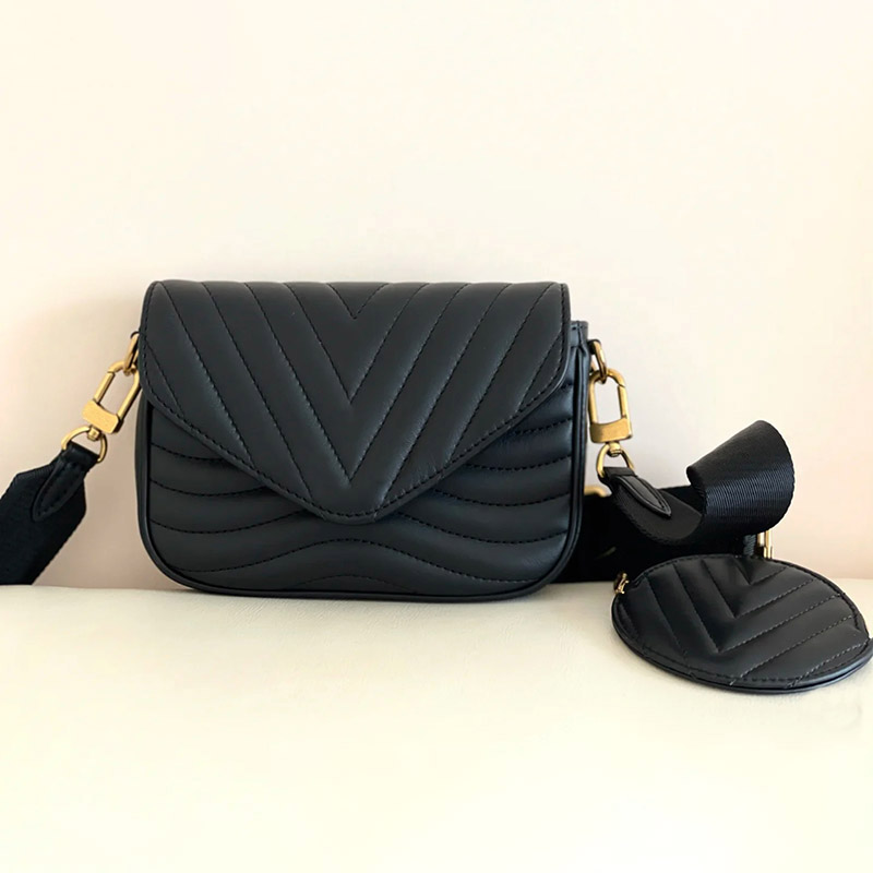

Mini Cross Body Designer Bag Genuine Leather Shoulder Bag Women Chain Wallet Fashion Party 3 in 1 Purse Lady Handbag