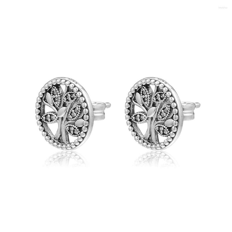 

Stud Earrings Trees Of Life Earring 100% 925 Sterling-Silver-Jewelry