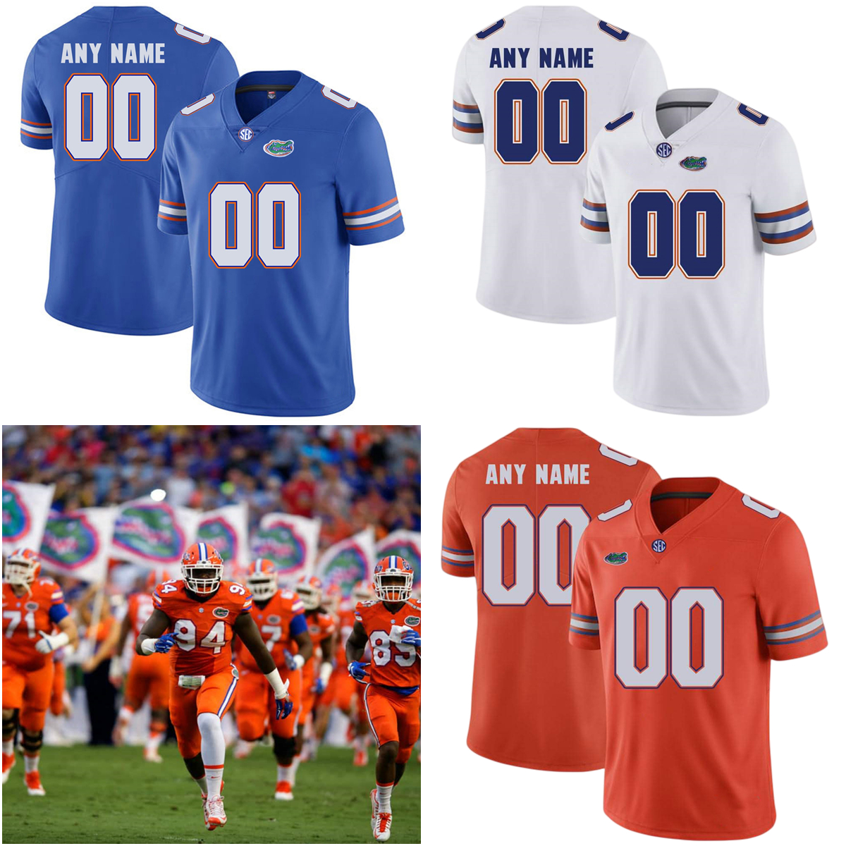 

NCAA Florida Gators College Football Jerseys 6 Jeff Driskel Jersey 11 Kyle Trask 15 Tim Tebow 22 E.Smith 81 Aaron Hernandez Kyle Pitts Kadarius Toney Hammond Custom, Custom name number