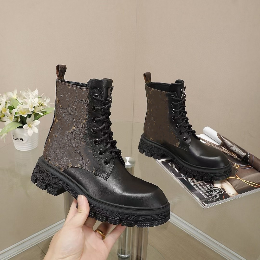 

Designer Boots Women Over The Knee Boots Winter Ankle Boot Adjustable Straps Canvas Zipper Laces Original Shoes Ladies 0523, 02