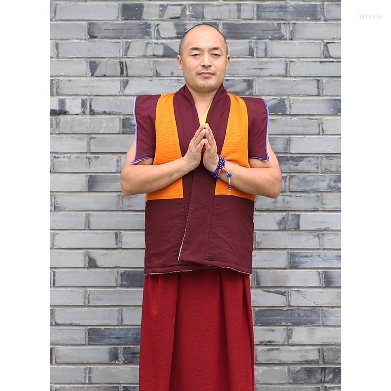 

Ethnic Clothing Autumn And Winter Lama Monk Clothes Blended With Plush Warm Vest Coat Men's Shawl Tibetan Dongga
