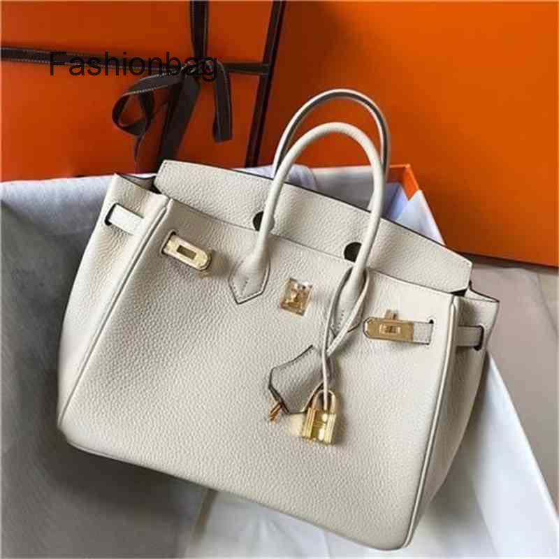 

Genuine Leather Birkins Bags Capacity Layer Bag Shoulder Bride Designer Handbag Cowhide Large One Women's 6km6, Bright red 25cm