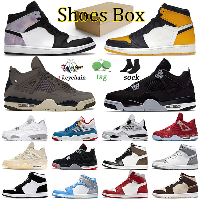 

Jumpman 1 Basketball Shoes Jorden 4s Violet Ore 4 Sneakers J4 Men Trainers Offs White Messy Room Women Sports 1s Yellow Toe Stealth Jorda 1s Stage Haze Black Canvas US 13, C20 40-47 oreo