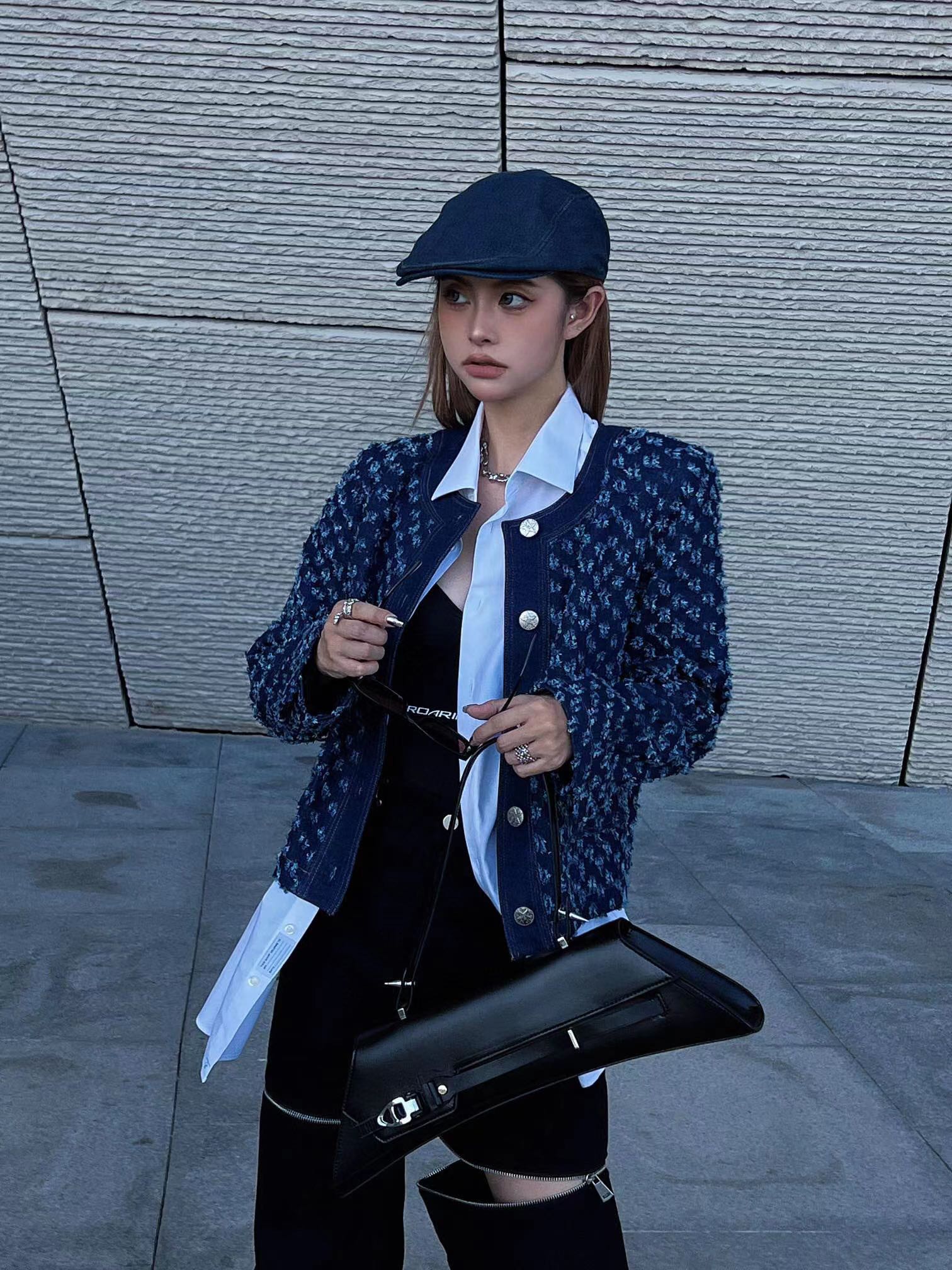 Chan women's brand jacket 2022 New autumn winter fashion printed denim jacket women's spring leisure high quality logo coat birthday gi