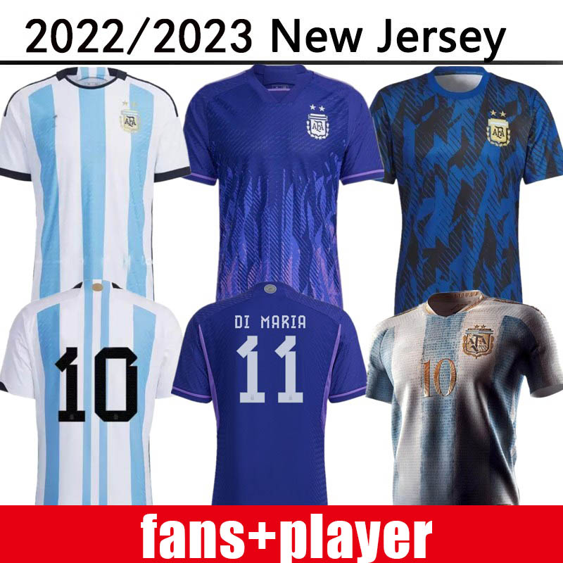 

2022 Argentina fans Player Version Soccer Jerseys home away 2022 2023 DI MARIA DYBALA Football Shirt AGUERO MARADONA MONTIEL MARTINEZ maillot men camesita
