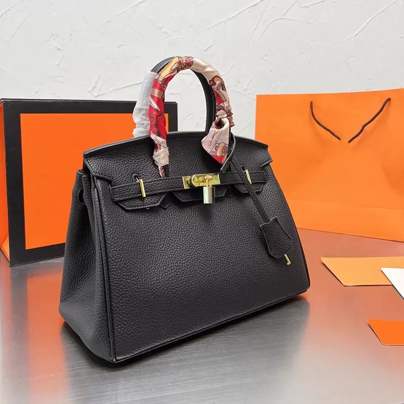 

luxury bagsTote Shopping Bag Brand Designer Birkin handbag Litchi pattern women totes pony leather 20cm 25cm 30cm fashion casual, Empty box