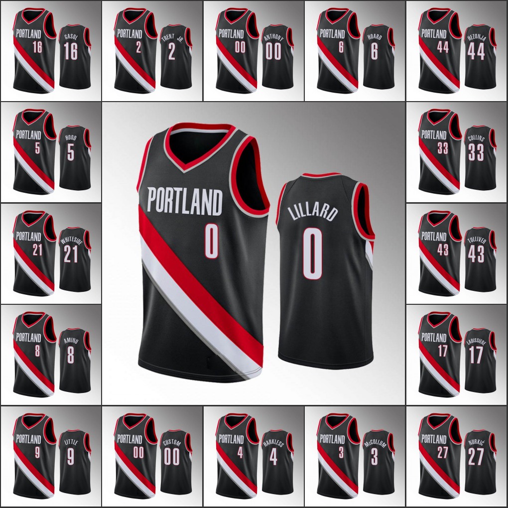 

Jersey Wholesale Custom Portland''Blazers''Men Damian Lillard C.J. McCollum Carmelo Anthony''NBA''Women Youth