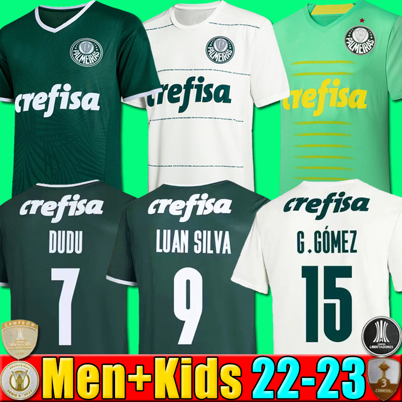 

22 23 camisas Palmeiras soccer jersey G.GOMEZ G.VERON L.ADRIANO RAMIRES DUDU 2022 2023 Libertadores finals Copa do Brasil football men shirts, P10 22 23 home kids