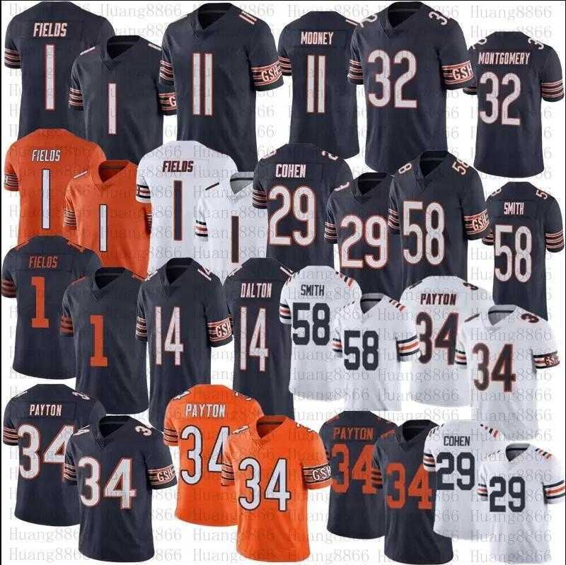 

Justin Fields Jersey Custom Chicago''Bears''Walter Payton Darnell Mooney Brian Urlacher Jim McMahon Roquan Smith Football Jerseys Mens Kids Womens red 4XL, Color