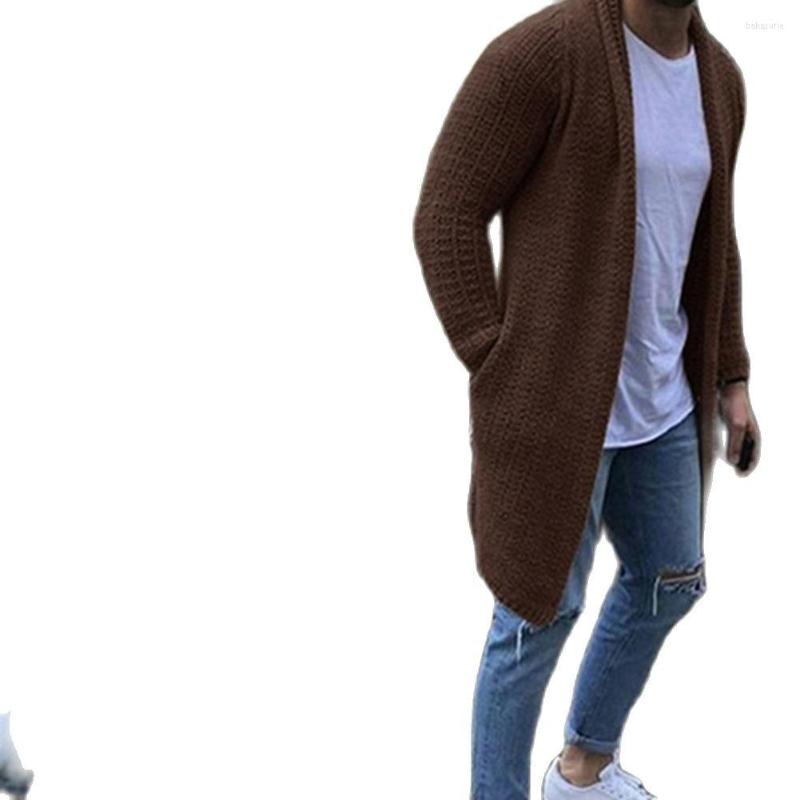 

Men's Sweaters Cardigan Fashion Men Jacket Open Front Knit Sweater Coat Loose Pocket Long, Blue