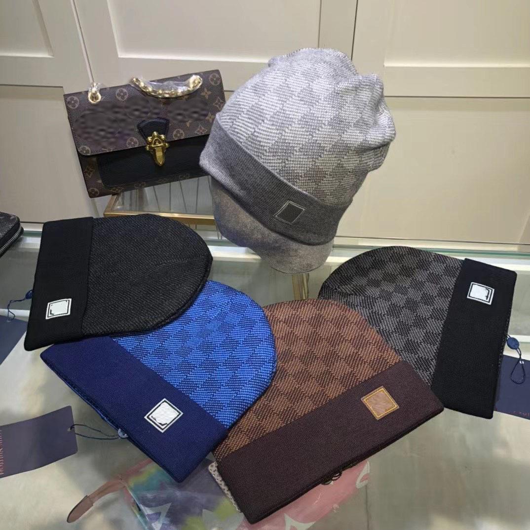 Luxury Knitted Hat Designer Beanie Cap Mens Fitted Hats Unisex For Cashmere Plaid Letters Print Casual Skull Caps Outdoor Fashion High Quality 5