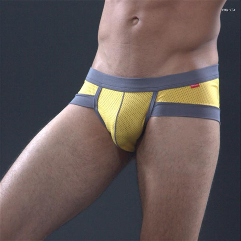 

Underpants Professional Supply Men Fashion Underwear Mesh Quick-drying Low Waist U Convex Pouch Briefs Soft Comfortable, Black
