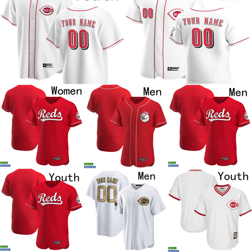 

Baseball Jerseys 2022 All-Star Cincinnati 19 Joey Votto 9 Moustakas 30 Ken Griffey Jr. 14 Pete Rose 5 Johnny Bench 11 Barry Larkin 7 Eugenio Suarez Reds, Colour