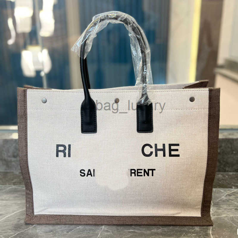 

Totes RIVE GAUCHE Canvas Tote Bag Shoulder Shopping Bags Women Handbag Purse Plain Large Capacity Pocket Fashion Letters Double Leather Hand, Customize