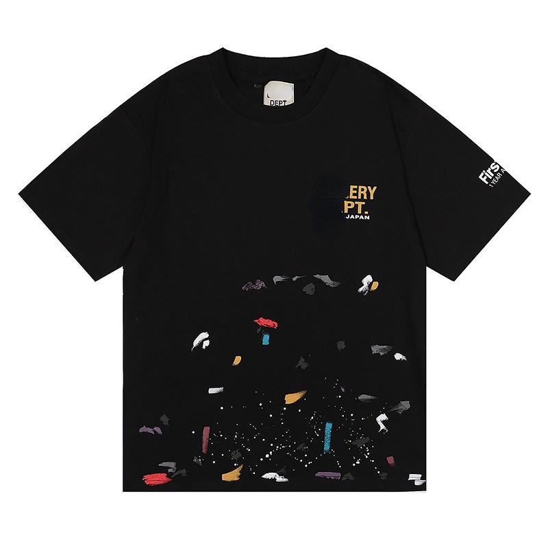 ball caps gp graffiti hat casual lettering mens t shirts fashion designer letter firework printing old wash shortsleeved streetwear-image-806652735