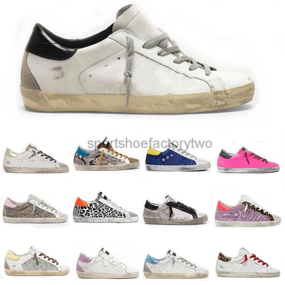 # Doré # gooses # baskets Super Star Sneakers Metallic Casual Shoes Classic Do Old Dirty Shoe Snake Skel Talon Suede Cream Sole Femme Man 191Q