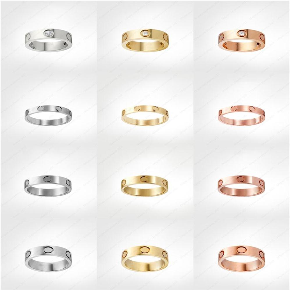 

love screw ring mens rings classic luxury designer jewelry women Titanium steel Alloy Gold-Plated Gold Silver Rose Never fade Not 235S268T