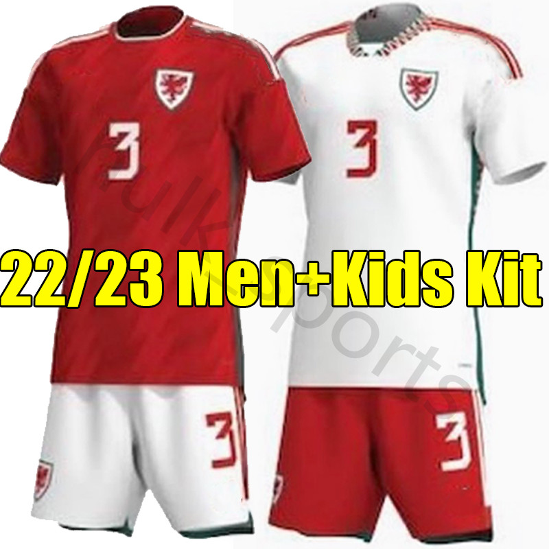 

22/23 Wales Soccer Jerseys 2022 world cup BALE WILSON ALLEN RAMSEY National Team Football Shirt Rodon VOKES ROBERTS Moore men kids kit Uniforms, Feineibaqie 22-23 home