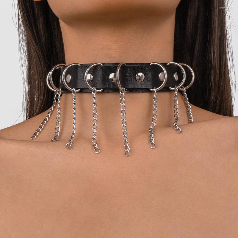 

Choker Chic Necklace Contrast Color Individual Tassel Decorative Collar Women