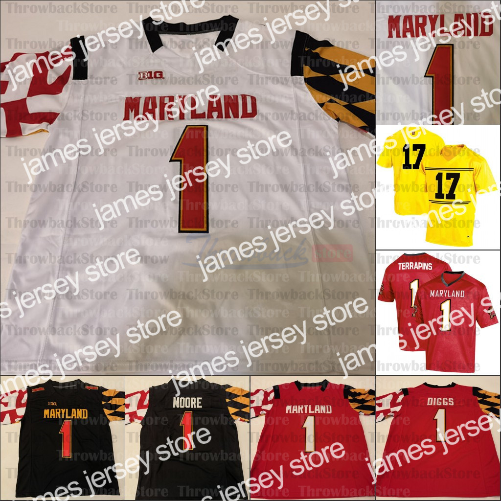 

American College Football Wear Custom Maryland Terrapins College Football Jerseys 20 Javon Leake 7 Dontay Demus Jr. 1 Stefon Diggs, Red i