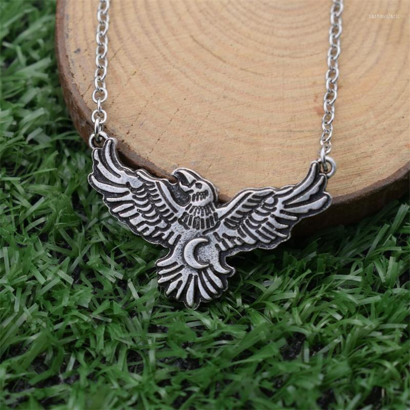 

Chains 12pcs HipHop Punk Animal Flying Eagle Pendant Necklace Moon Witch Jewelry
