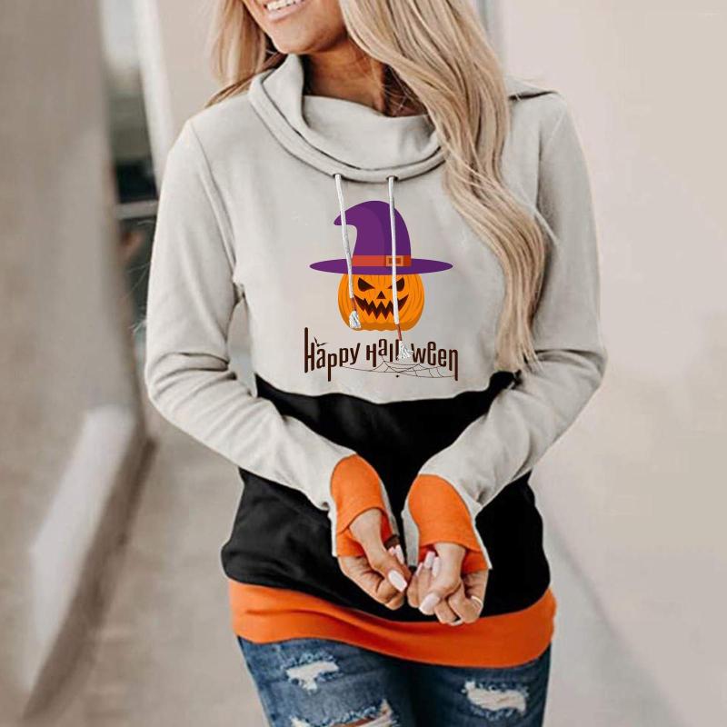 

Women' Hoodies Jackets Women Hooded Cardigan Halloween Printing Sweatshirt, Khaki