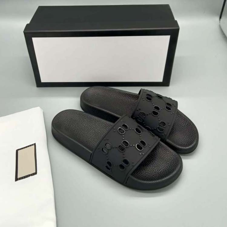 

Beach Slippers ladies Women Luxury dearfoam Designer black Sandal for Lady brands Slides Rubber wedge pink rainbows multicolor summer slippers, #16