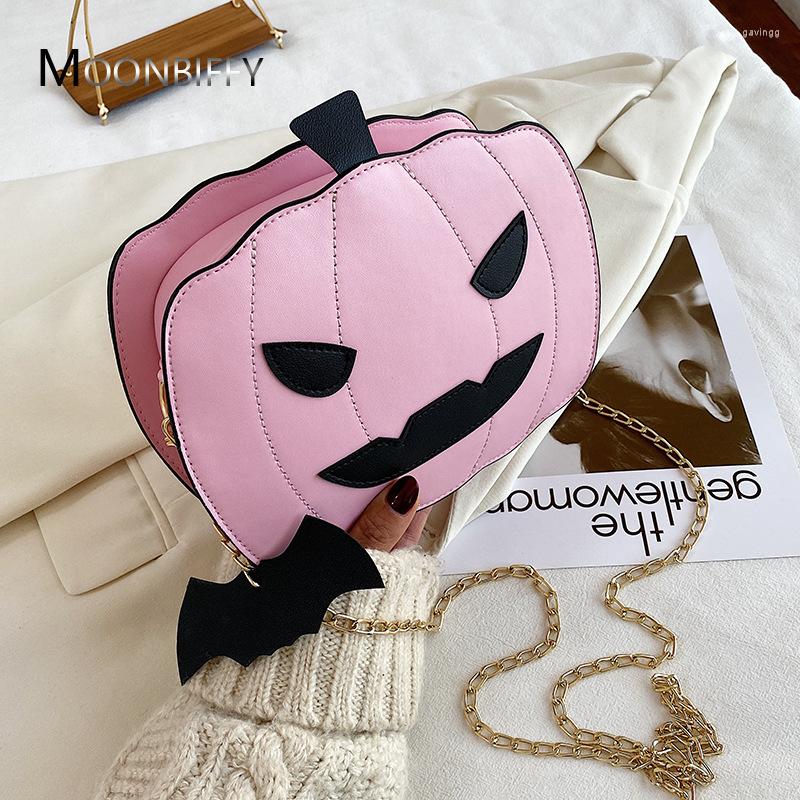 

Bags Super Spoof Pumpkin Bat Crossbody Bag Fun Quirky Personality Three-dimensional Cartoon Shoulder Female, Black